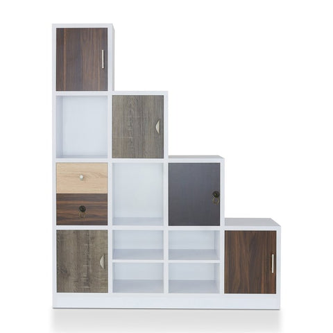 Newark Contemporary Wood 9-Cube Bookcase in White