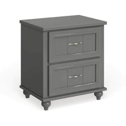 Furniture of America Safi Cottage Solid Wood 2-drawer Youth Nightstand - Grey
