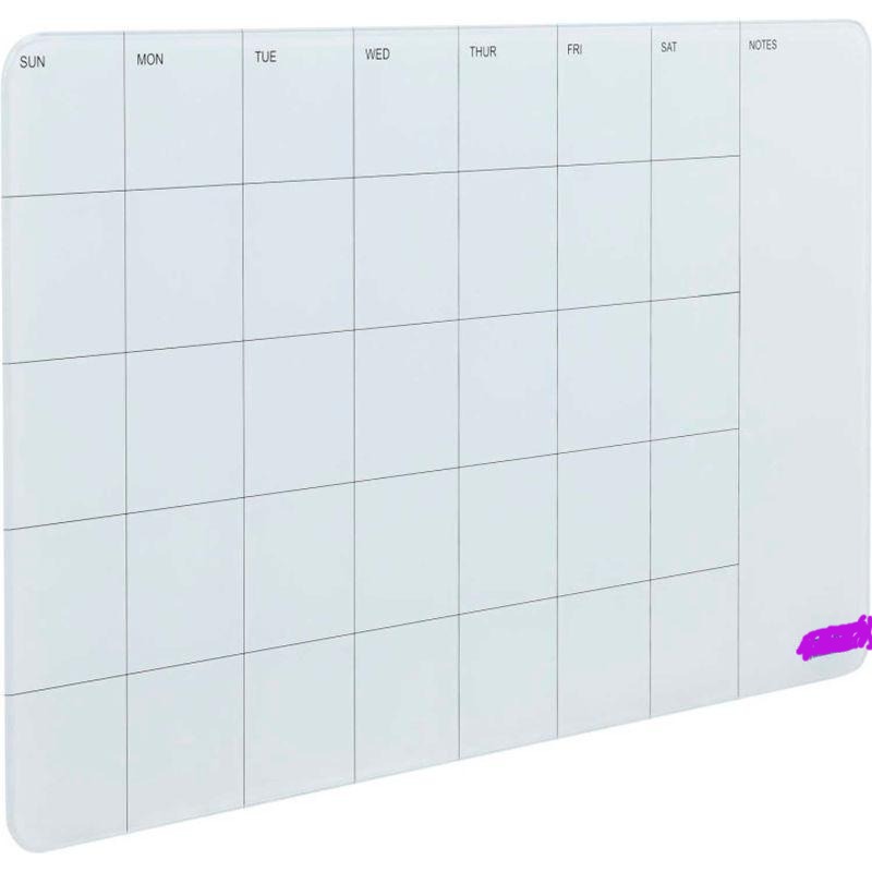 Glass Cubicle Calendar Dry Erase Board, Monthly, 24"W x 14"H ADVANCED