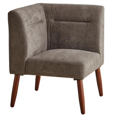 30" Ariel Wood Corner Sectional Seater Sofa in Brown/Espresso