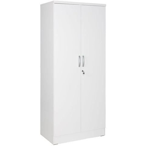 Harmony Wood Two Door Armoire Wardrobe Cabinet in White
