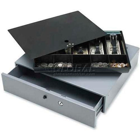 Sparco Cash Drawer 15504 Removable 10 Compartment Tray , 17-13/16"W x 15-13/16"D x 3-13/16"H, Gray