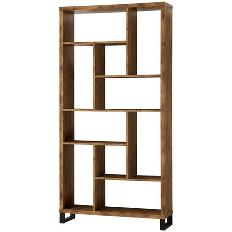 Modern Bookcase in Antique Nutmeg and Black