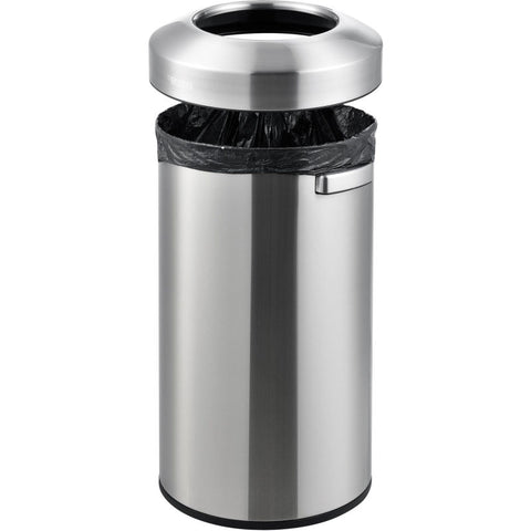 Stainless Steel Round Open Top Receptacle - 16 Gallon