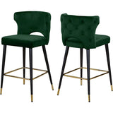 28"H Velvet Bar Stool