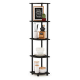 11.6"W x 11.6"D x 57.7"H 5-Shelf Corner Display Freestanding Shelving Unit