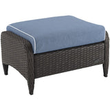 Outdoor Wicker Ottoman