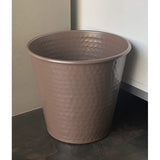 Hand Hammered Aluminum 2 Gallon Waste Basket