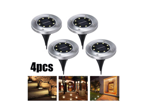 8 LED Solar Powered Outdoor Lawn Lamps