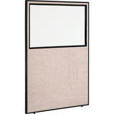 Interion® Office Partition Panel with Partial Window, 48-1/4"W x 72"H,