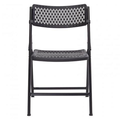 National Public Seating NPS AirFlex Series Premium Polypropylene Folding Chair, Black, Pack of 4