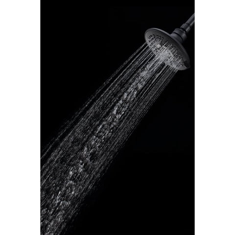 6-Setting Large Shower Head, Matte Black