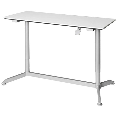 Seville Classics AIRLIFT® Pneumatic Height-Adjustable Sit-to-Stand Table, White