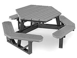 Hex Recycled Plastic Picnic Table - 46"