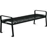 6 ft. Outdoor Steel Slat Park Bench without Back
