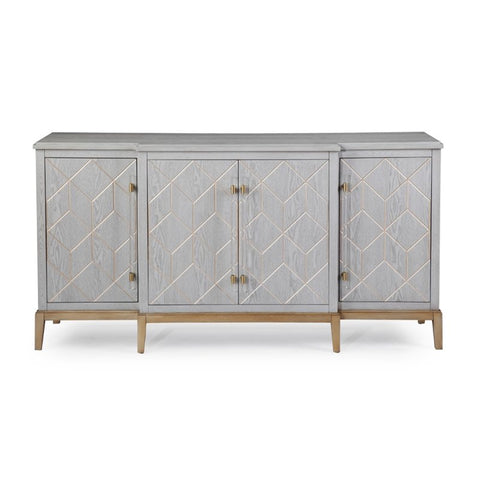 Bassett Mirror Perrine Wood Server in Soft Graphite