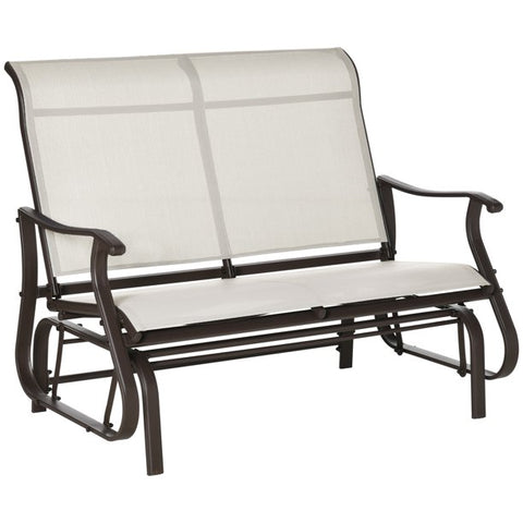 Outsunny 47" Outdoor Double Glider Bench for 2 Person,