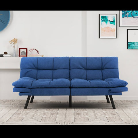 One Full 71" Wide Biscuit Back Convertible Sofa