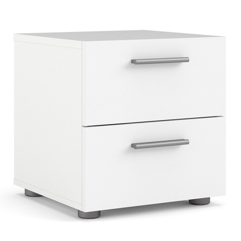 2 Drawer Nightstand in White