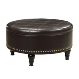 Copper Grove Payara Round Storage Ottoman with Flip Top Surface