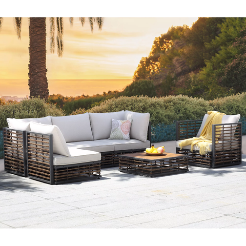 6 Pieces Sectional Outdoor Patio Furniture Set