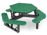 Hex Recycled Plastic Picnic Table - 46"