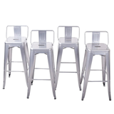 24" Low Back Chair Counter Height Stools Set of 4