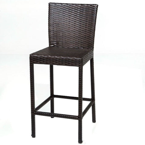 Outdoor Wicker Bar Stools in Espresso