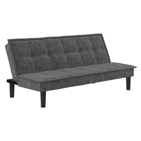 Oscar Memory Foam Futon in Full Size Sofa Bed and Couch in Gray