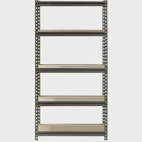 Muscle Rack 30"W x 12"D x 60"H 5-Shelf Steel Freestanding Shelves, Silver