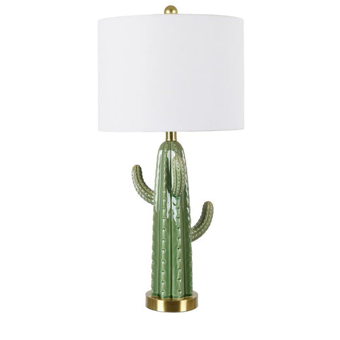 27"H Table Lamp in Green