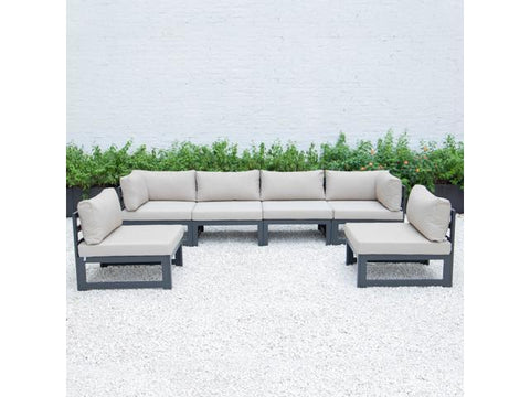 6-Piece Modern Outdoor Patio Sectional Sofa Set