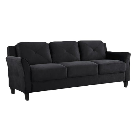 Hartford Microfiber Sofa in Black