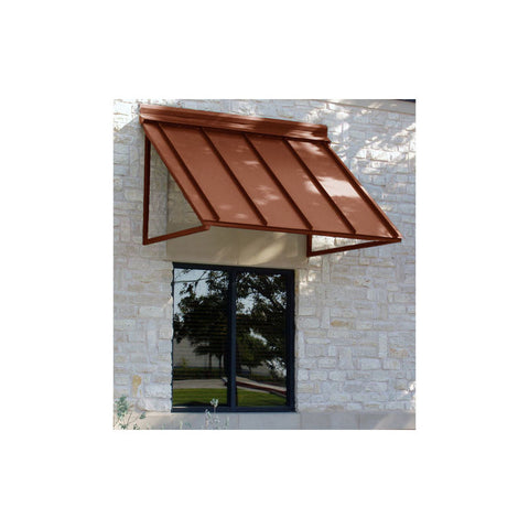 Awntech H23-6COP, Standing Seam Awning 6' 8"W x 3'D x 2'H Copper