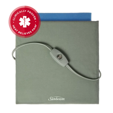 Sunbeam Small Personal Heating Pad for Pain Relief, 9" x 9"
