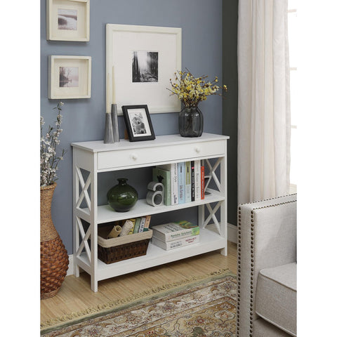 Oxford 1 Drawer Console Table, White