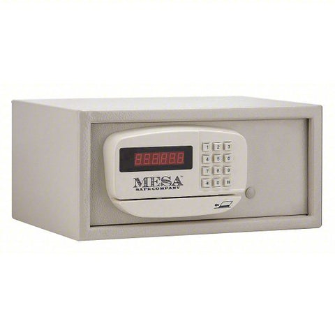 Hotel and Residential Safe: 0.4 cu ft Capacity, Putty, Matte Paint, Electronic Lock, Steel