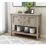 Electra 46" Wide 4 Drawer Acacia Wood Buffet Table