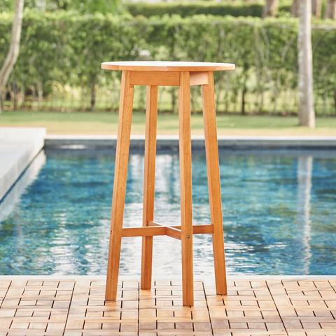 Shian Honey Eucalyptus Wooden Outdoor Bar Table