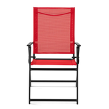 Greyson Square Set of 2 Outdoor Patio Steel Sling Folding Chair
