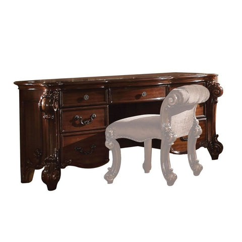 7 Drawer Vanity Desk in Cherry