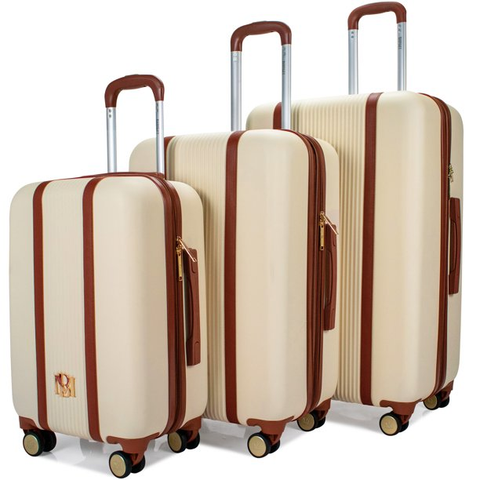BADGLEY MISCHKA Mia 3 Piece Expandable Retro Luggage Set