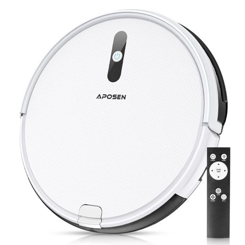 APOSEN Self-Charging Robotic Vacuum Cleaner, 2.7" Ultra Slim and Quiet, For Pet Hair, Hard Floors and Carpets - A450