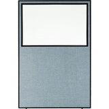 Interion® Office Partition Panel with Partial Window, 48-1/4"W x 72"H,