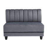 Bousquet 48" Wide Velvet Armless Loveseat