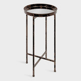 Kate and Laurel Celia Round Metal Foldable Tray Accent Table