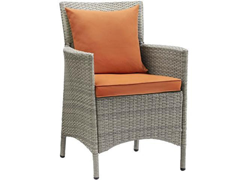 Conduit Outdoor Patio Wicker Rattan Dining Armchair