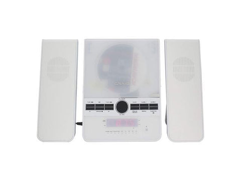 Craig CM427BT-WH 3-Piece Vertical CD Stereo Shelf System