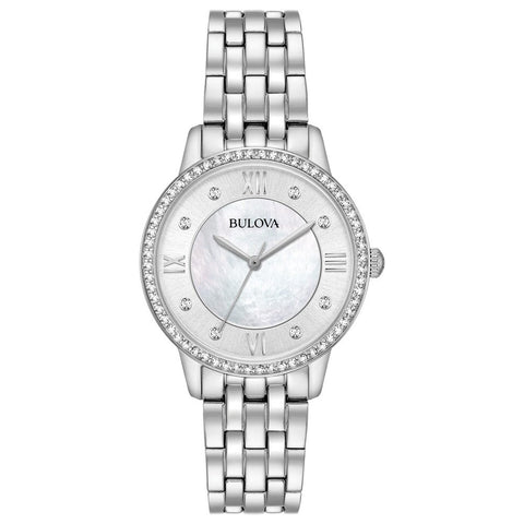 Bulova Women's Watch and Earrings Box Set - silver