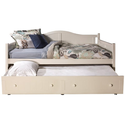 Wood Full Daybed with Trundle White
